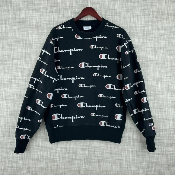 Champion Reverse Weave All over Men's Size Large Long Sleeve Sweat shirt 0100 - Picture 1 of 9